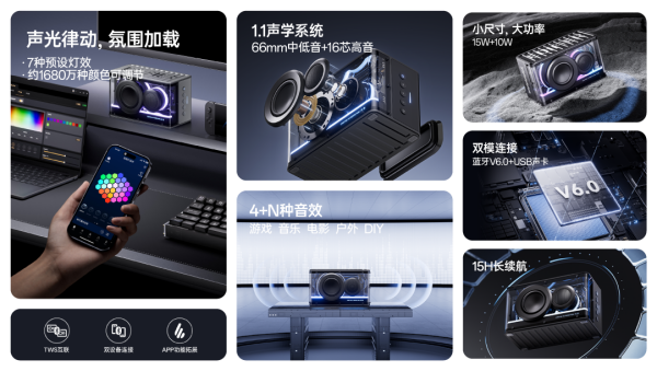 酷赛博音箱——精巧进化震撼来袭花再 NEW PLAY便携潮